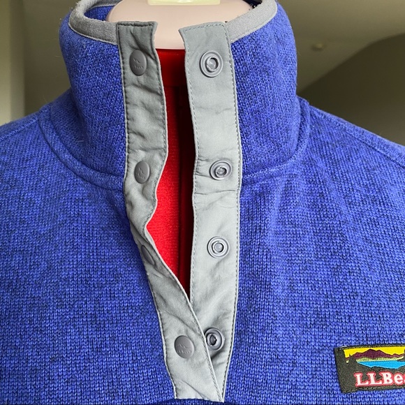 LL Bean Snap Henley Sweater - Picture 4 of 8